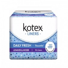 KOTEX P/LINERS REG UNSCENTED 16S